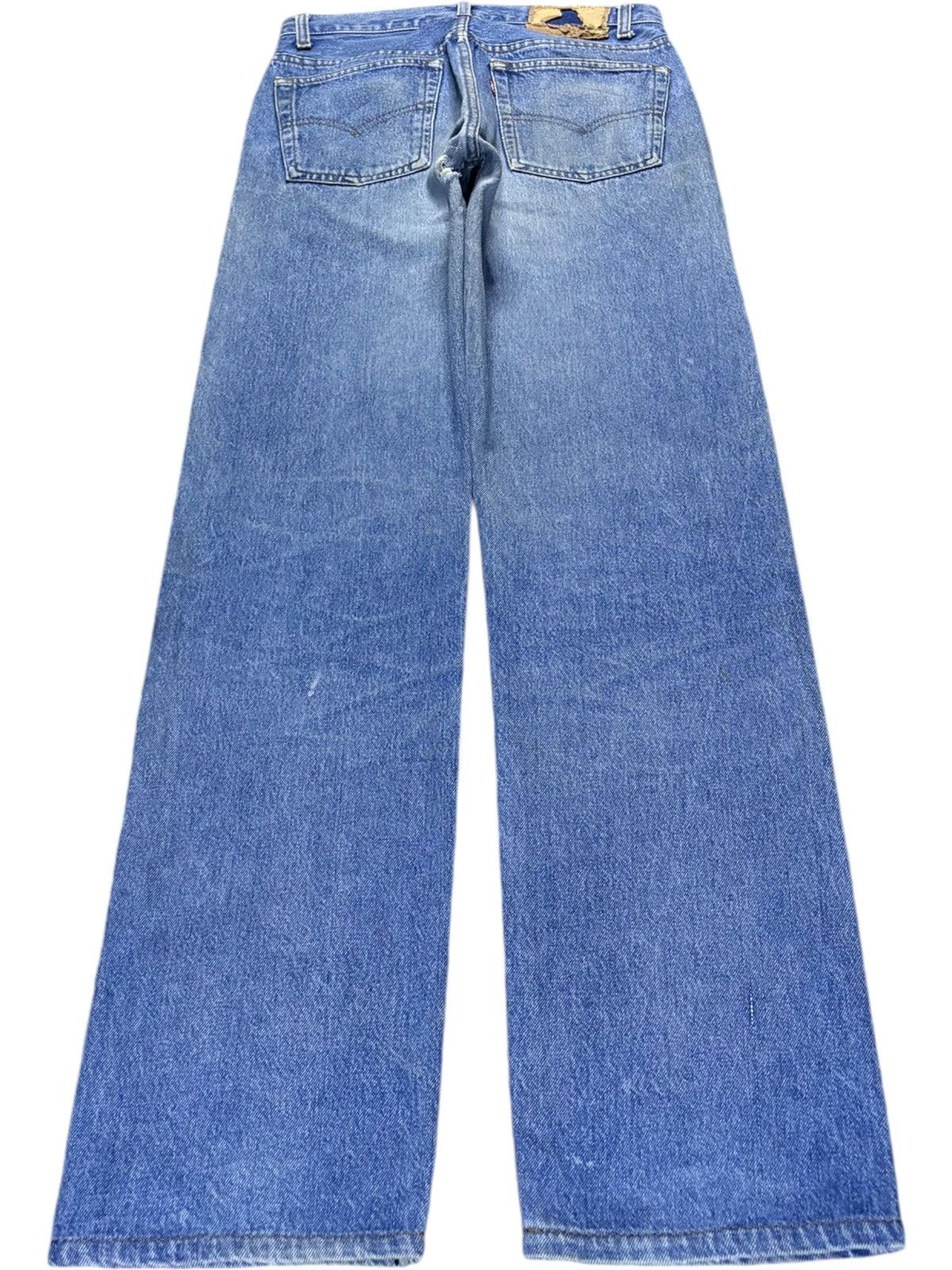Levi's Vintage 80s Levis 501 Blue Wash Distressed Loose Jeans Size US 28 / EU 44 - 2 Thumbnail