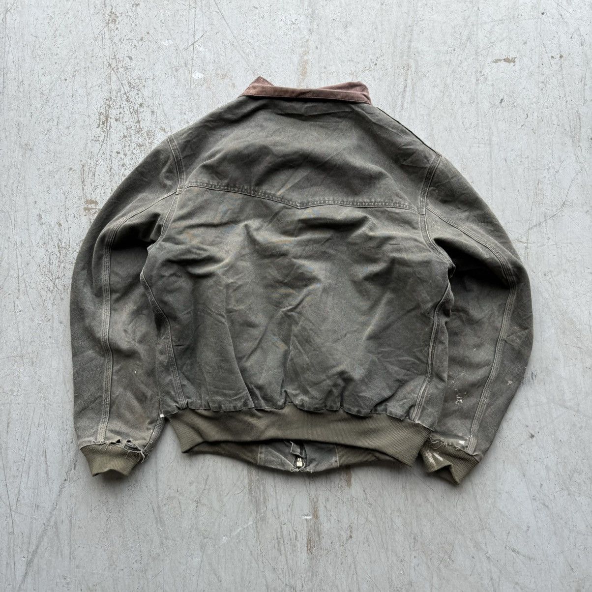 Carhartt × Vintage Vintage 90s Carhartt Santa Fe Green Faded Workwear Jacket Size US XL / EU 56 / 4 - 4 Thumbnail