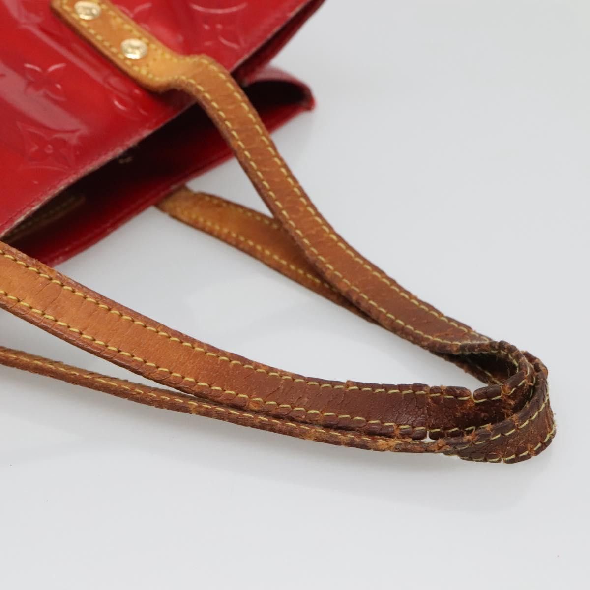 Louis Vuitton LOUIS VUITTON Monogram Vernis Reade MM Hand Bag Red Rouge Size ONE SIZE - 7 Thumbnail