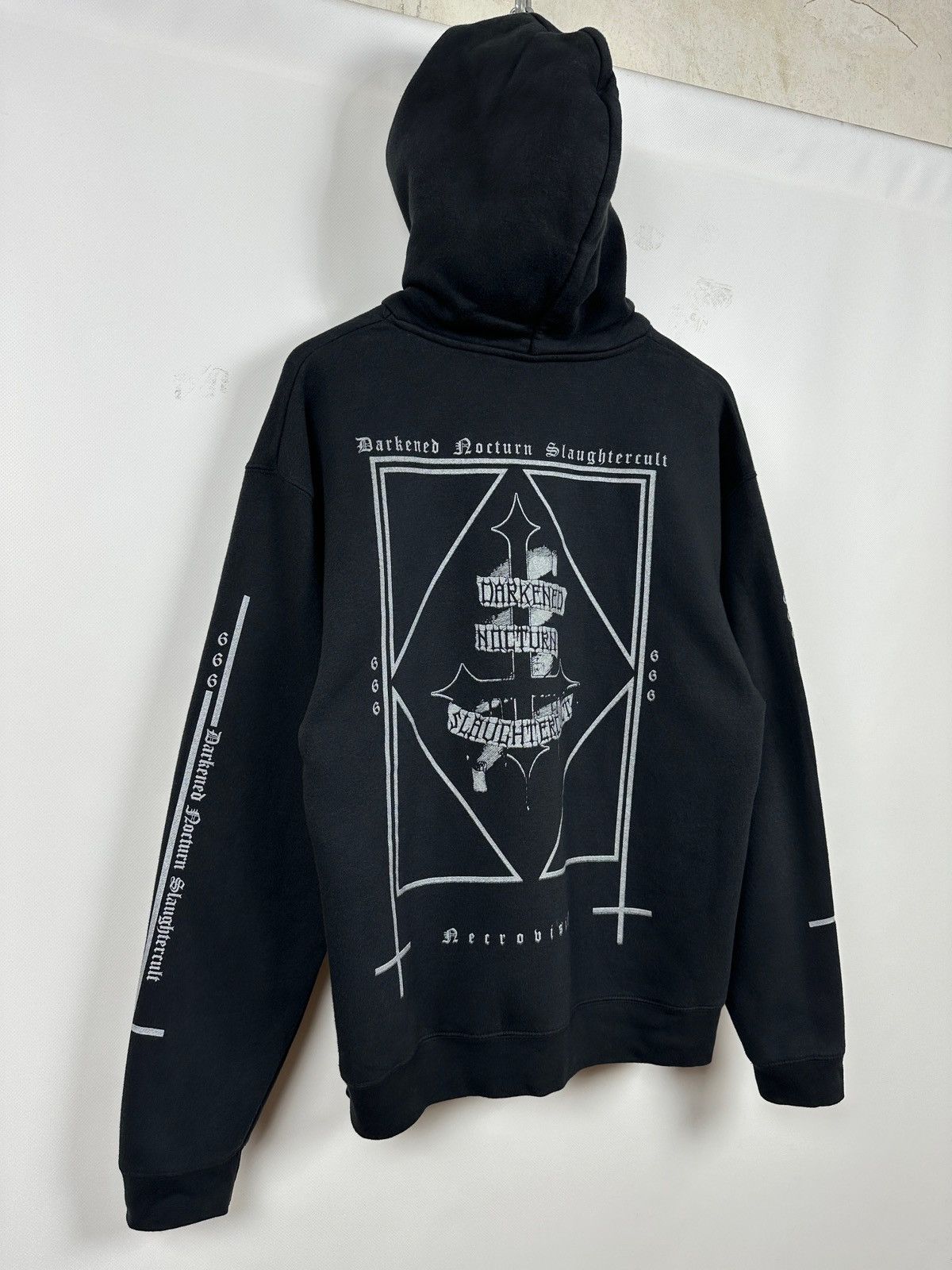 Band Tees Vintage Darkened Nocturn Slaughtercult Metal Band Hoodie Size US L / EU 52-54 / 3 - 3 Thumbnail