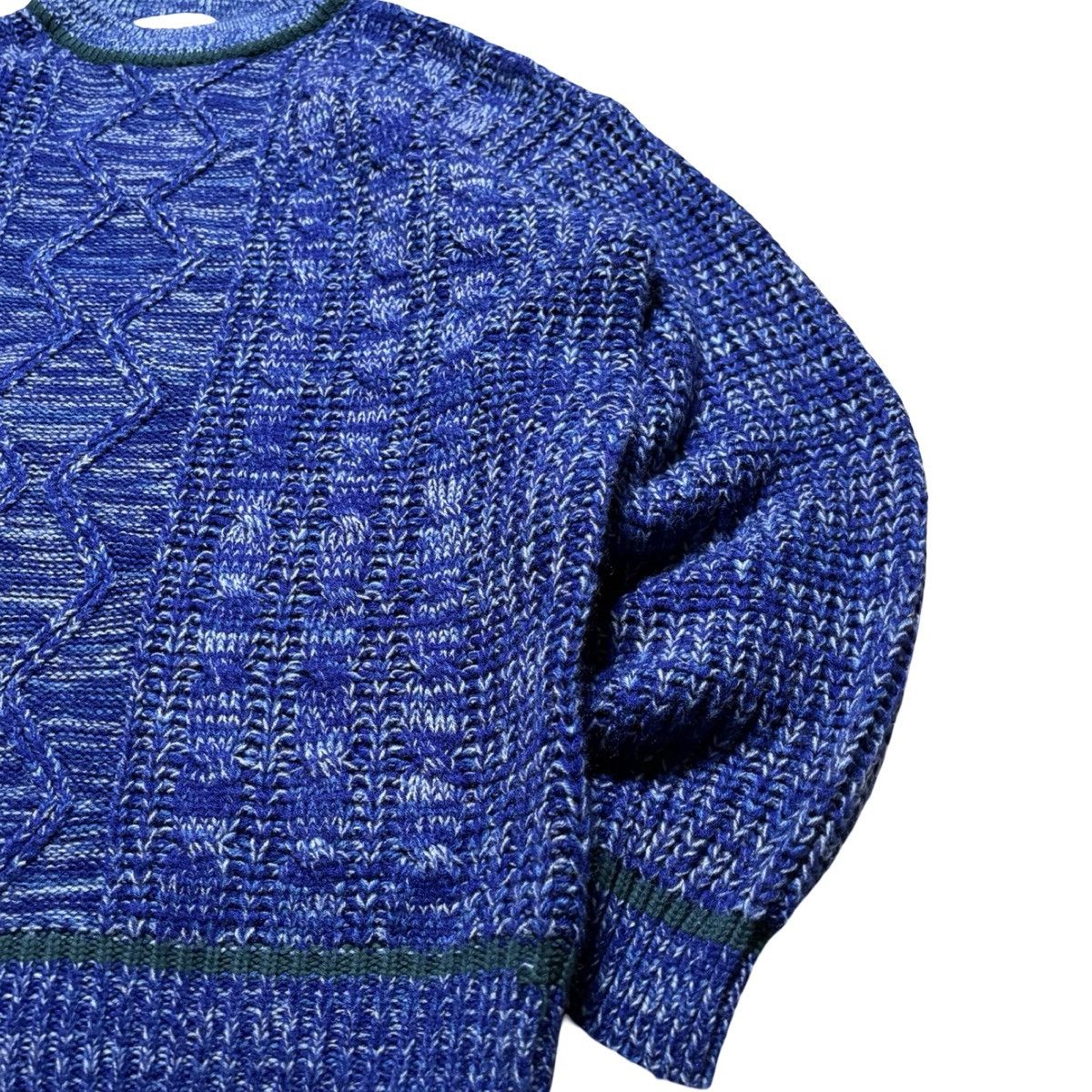 Other Ash Creek Geometric Knit Sweater L Blue Black Cotton 90s Size US L / EU 52-54 / 3 - 2 Thumbnail