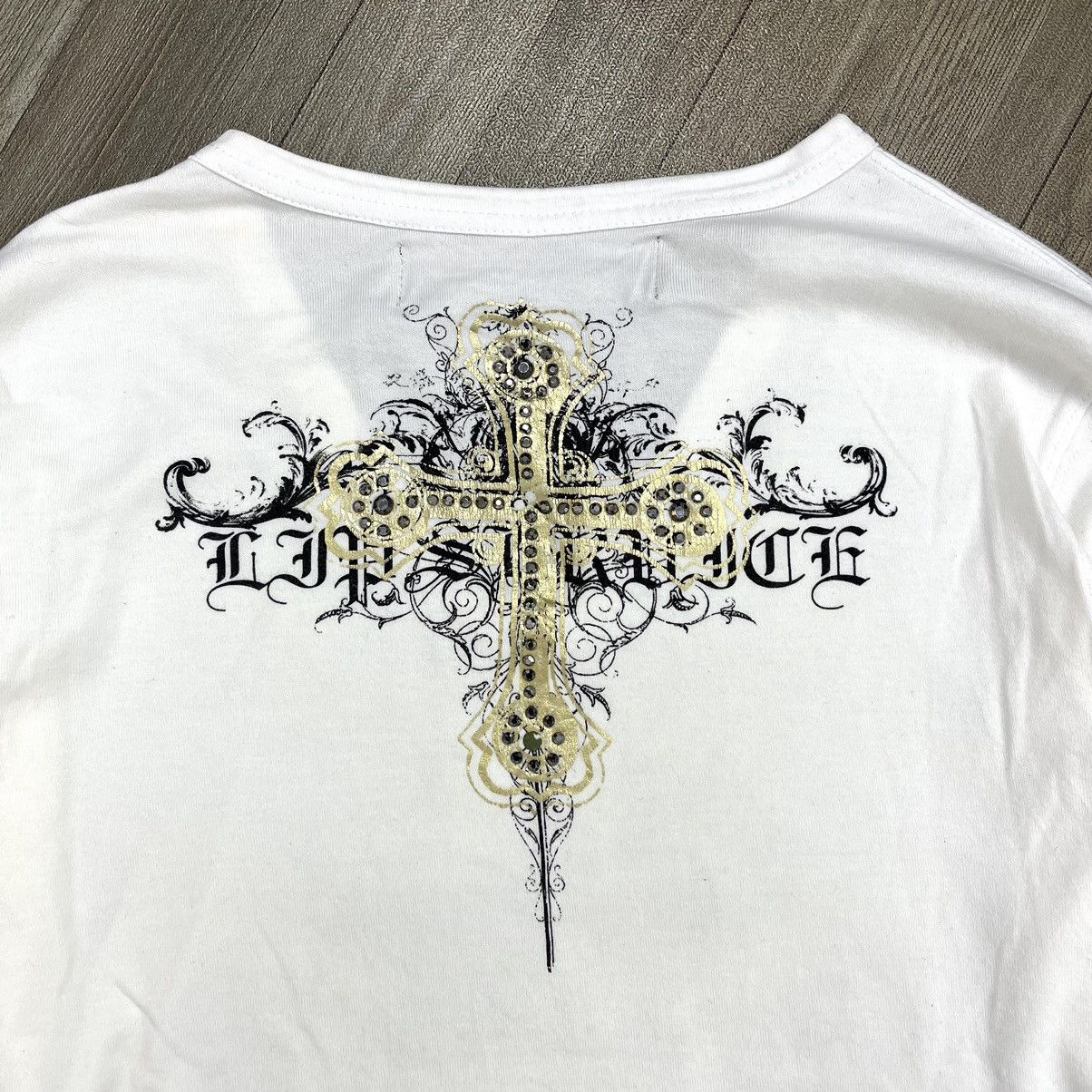14th Addiction × If Six Was Nine × Le Grande Bleu (L.G.B.) Y2K Lagust Studed Poem Skull Punk Long Sleeve Ifsixwasnine Size US M / EU 48-50 / 2 - 11 Thumbnail