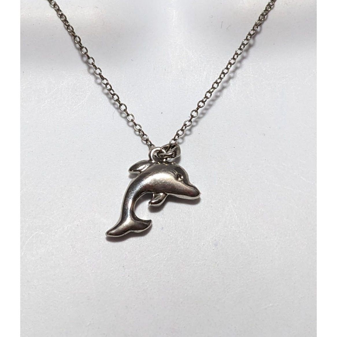 Other Reversible Silver Rhinestone Dolphin Necklace Size ONE SIZE - 10 Thumbnail
