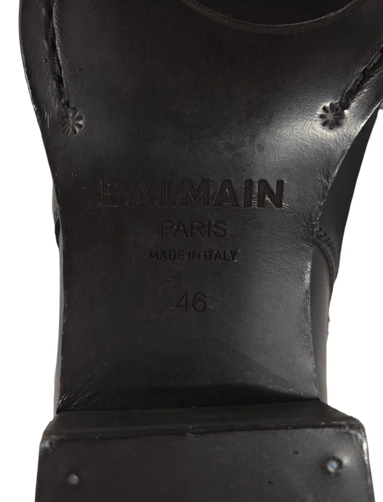Balmain Balmain Beatle Studded Harness Boots US 13 EU 46 Mens Black Size US 13 / EU 46 - 10 Thumbnail