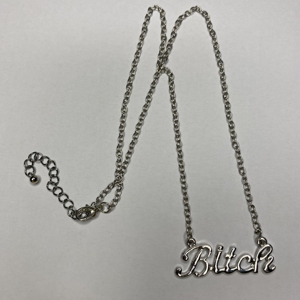 Other Womens 'Bit__' Necklace Silvertone Unique Statement 20in Size ONE SIZE - 1 Thumbnail