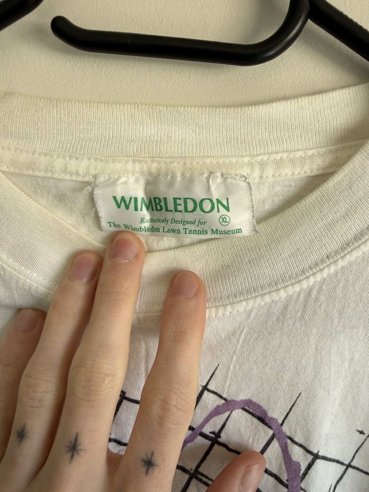 Vintage vintage white tshirt wimbledon 1994 Size US XL / EU 56 / 4 - 4 Thumbnail
