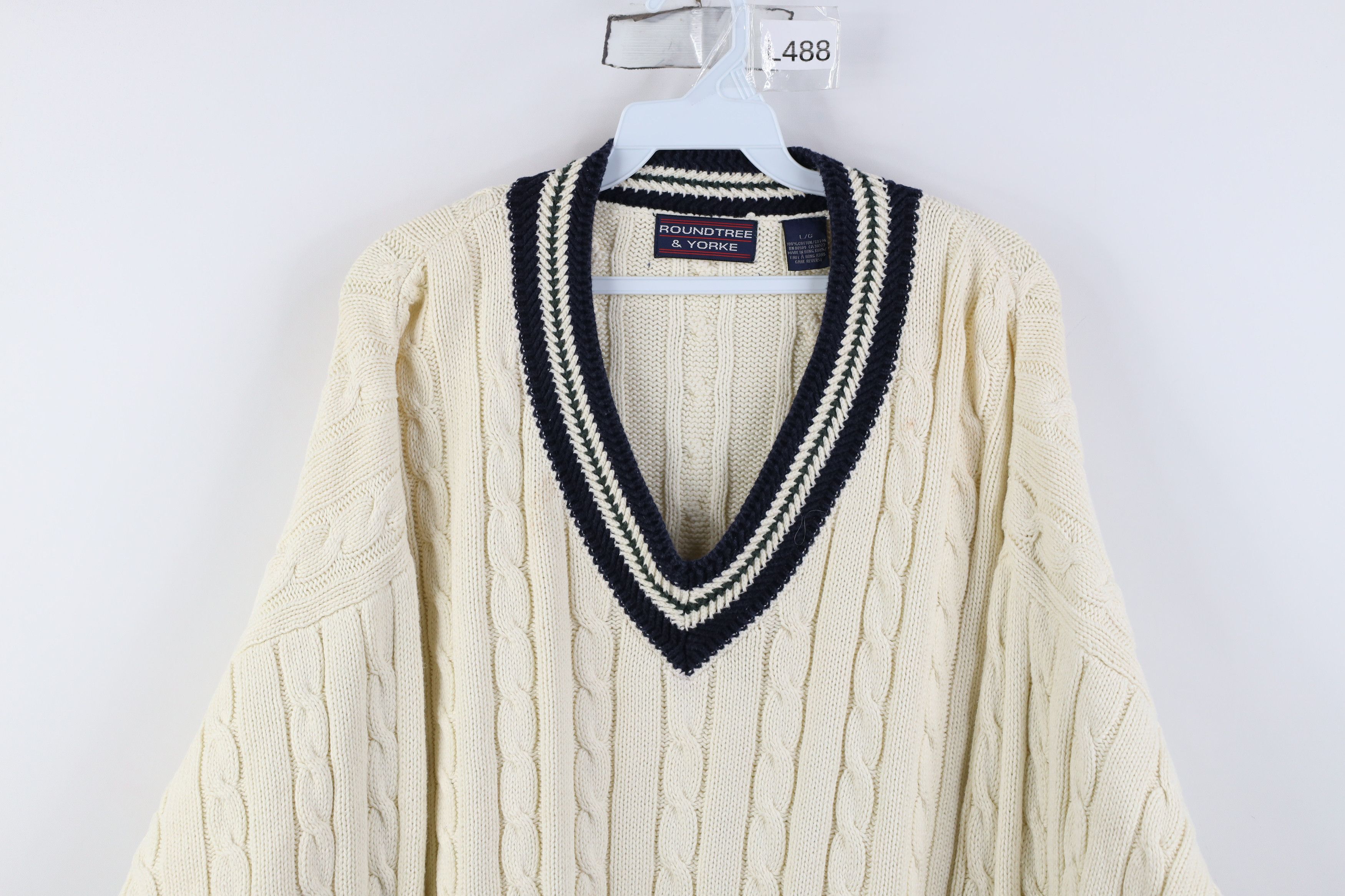 Vintage Vintage 90s Streetwear Dapper Ribbed Cable Knit Sweater Size US L / EU 52-54 / 3 - 2 Thumbnail