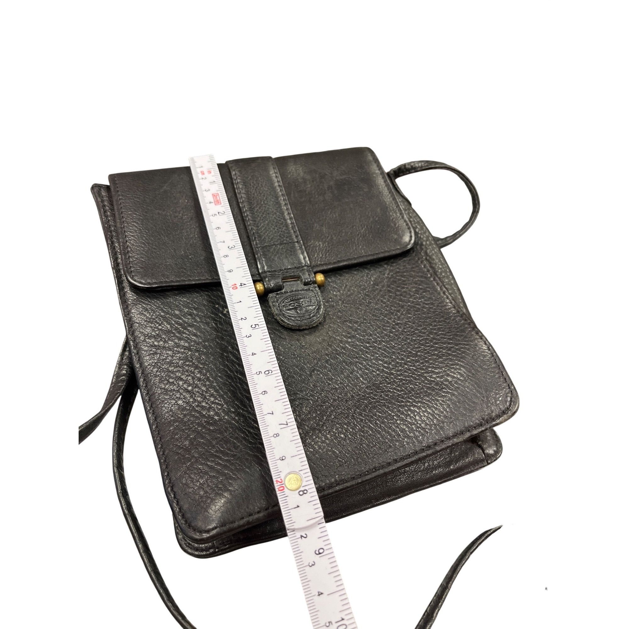 Fossil Fossil VTG wms black leather crossbody shoulder bag 8"x6.5"x Size ONE SIZE - 14 Thumbnail