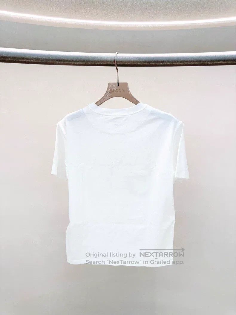 Hermes Hermes White patterned T-shirt Size XXS / US 00 / IT 34 - 2 Thumbnail