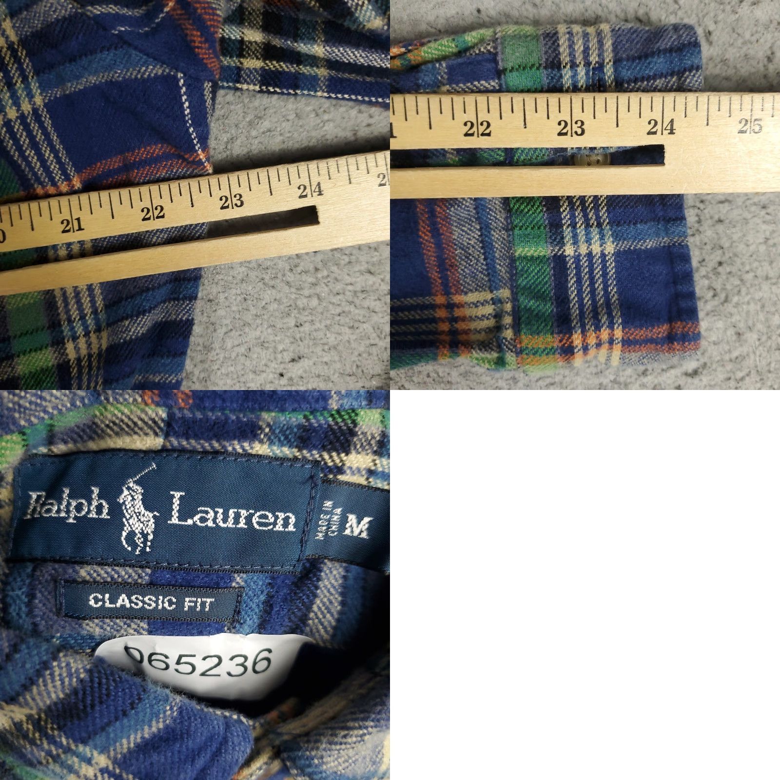 Ralph Lauren Ralph Lauren Shirt Mens Medium Blue Plaid Heavy Flannel Button-Down Long Sleeve Size US M / EU 48-50 / 2 - 8 Thumbnail