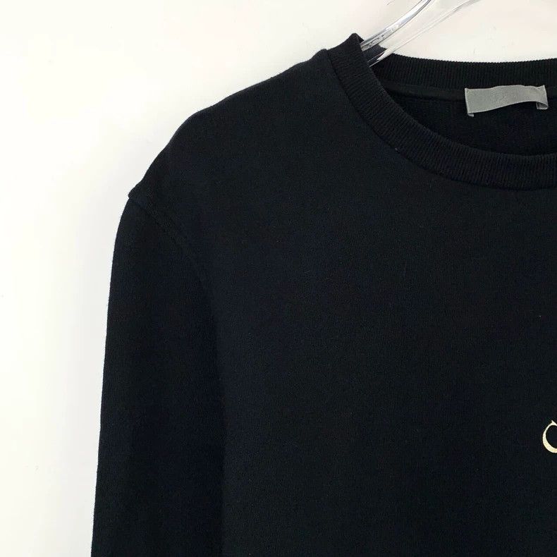 Dior Dior Logo slogan printed black round-neck cotton long-sleev Size US XXS / EU 40 - 3 Thumbnail