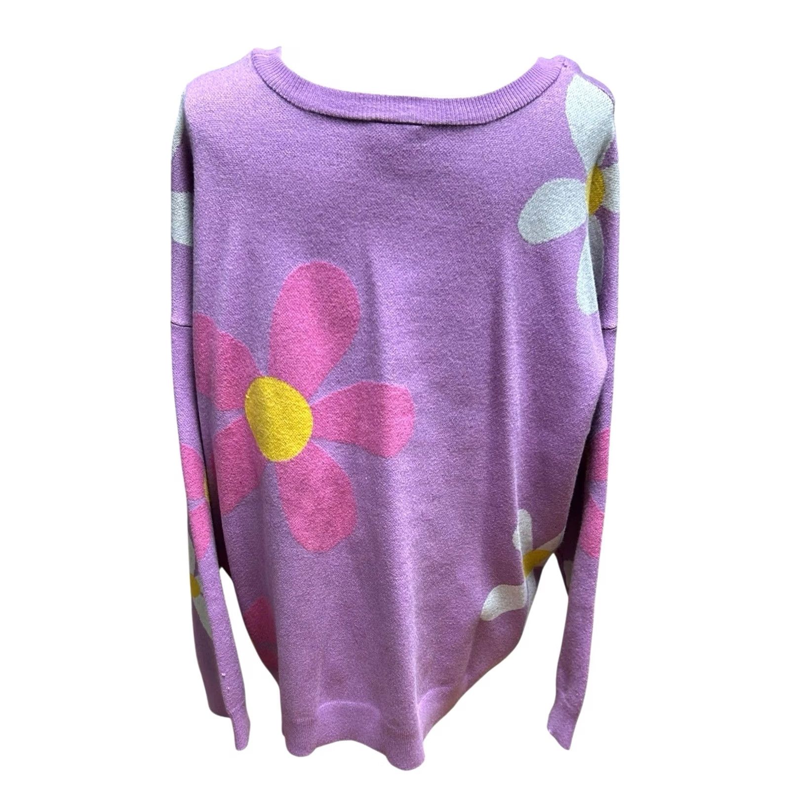 Disney DISNEYLAND Daisy Duck Knit Sweater Women's 1XL BNWT Purple Pullover Cardigan? Size XL / US 12-14 / IT 48-50 - 4 Thumbnail