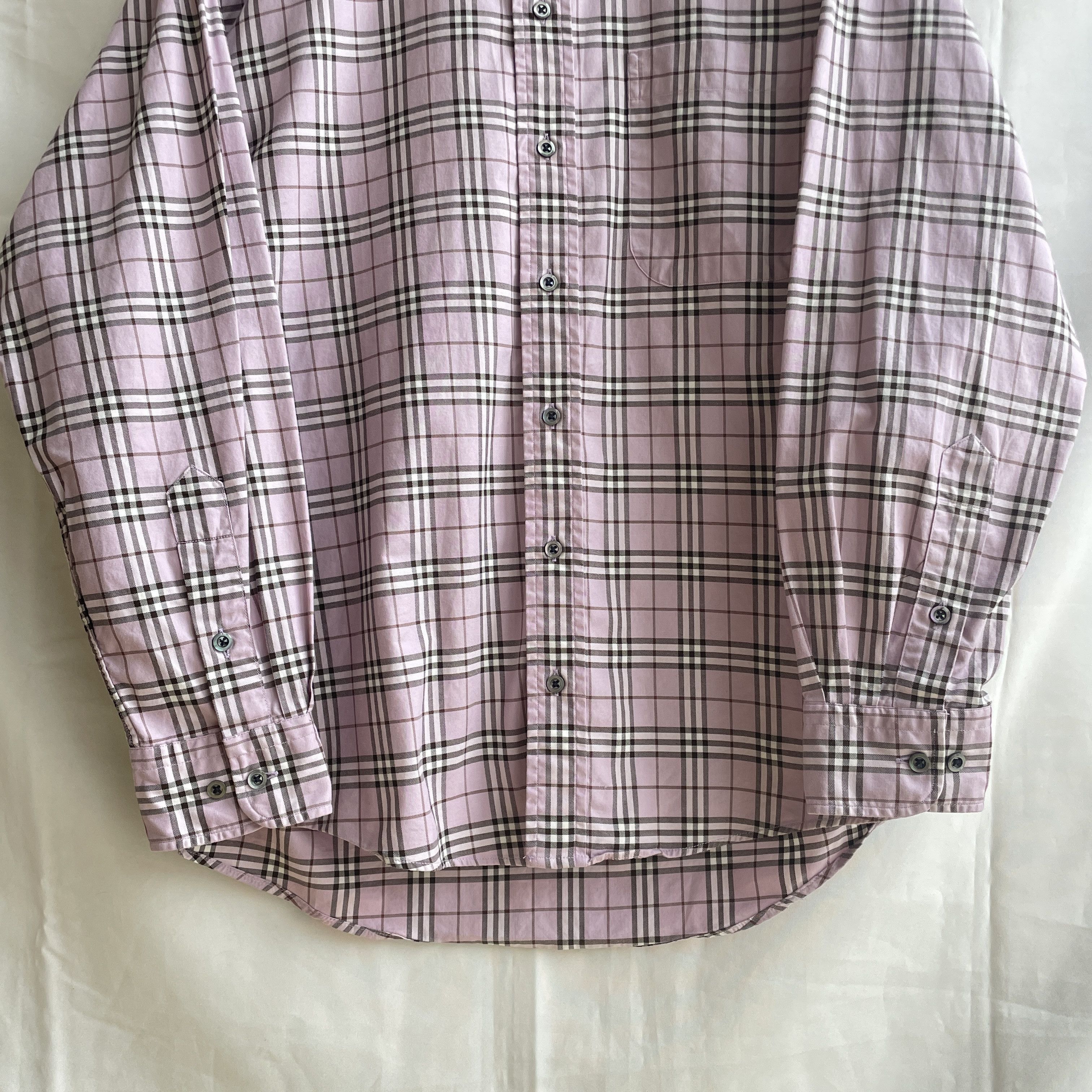 Burberry Burberry Vintage Nova Check Pink Made in USA Shirt Size US M / EU 48-50 / 2 - 6 Thumbnail