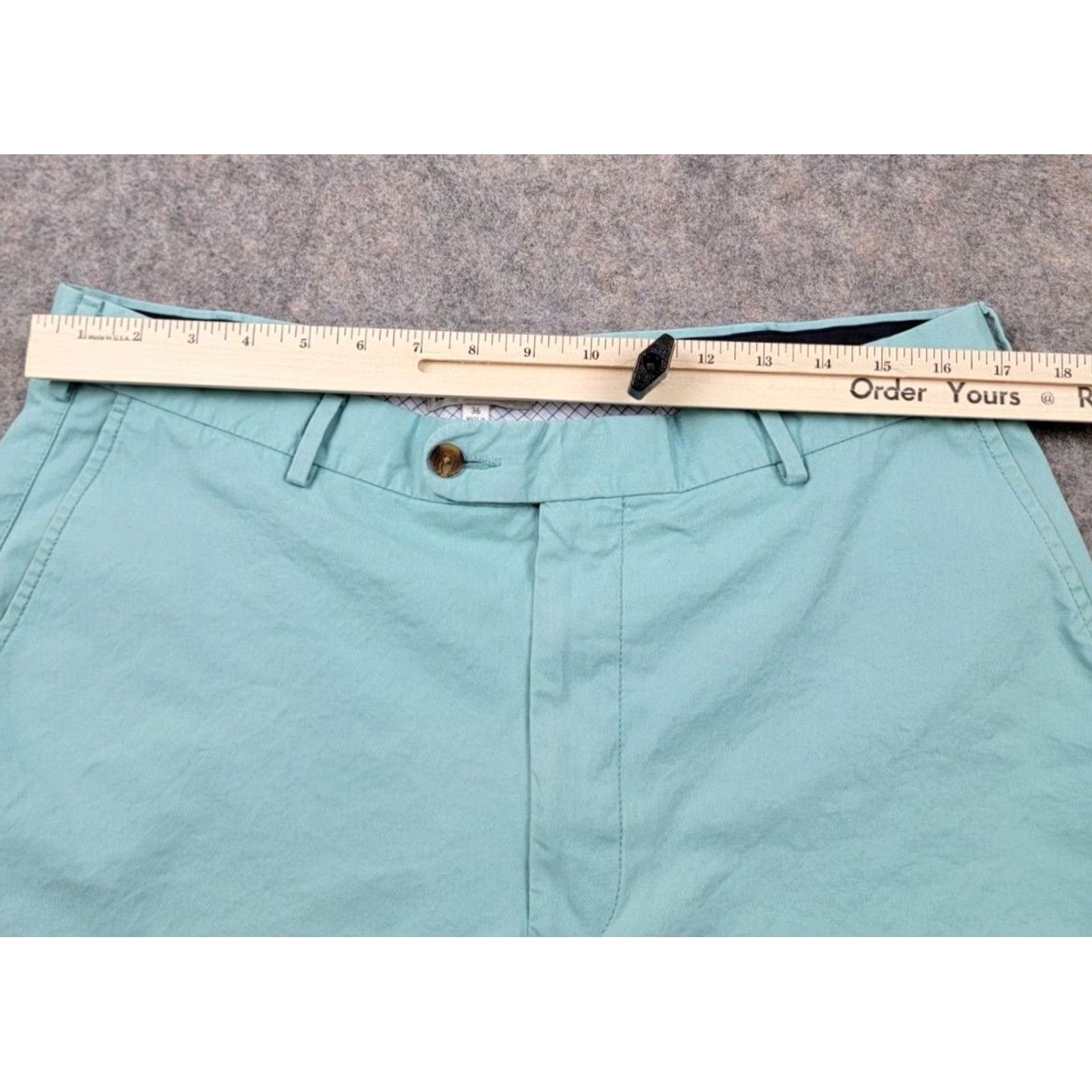 Peter Millar Peter Millar Shorts Mens 36 Blue Green Golf Chino Flat Front Pima Cotton Preppy Size US 36 / EU 52 - 5 Thumbnail