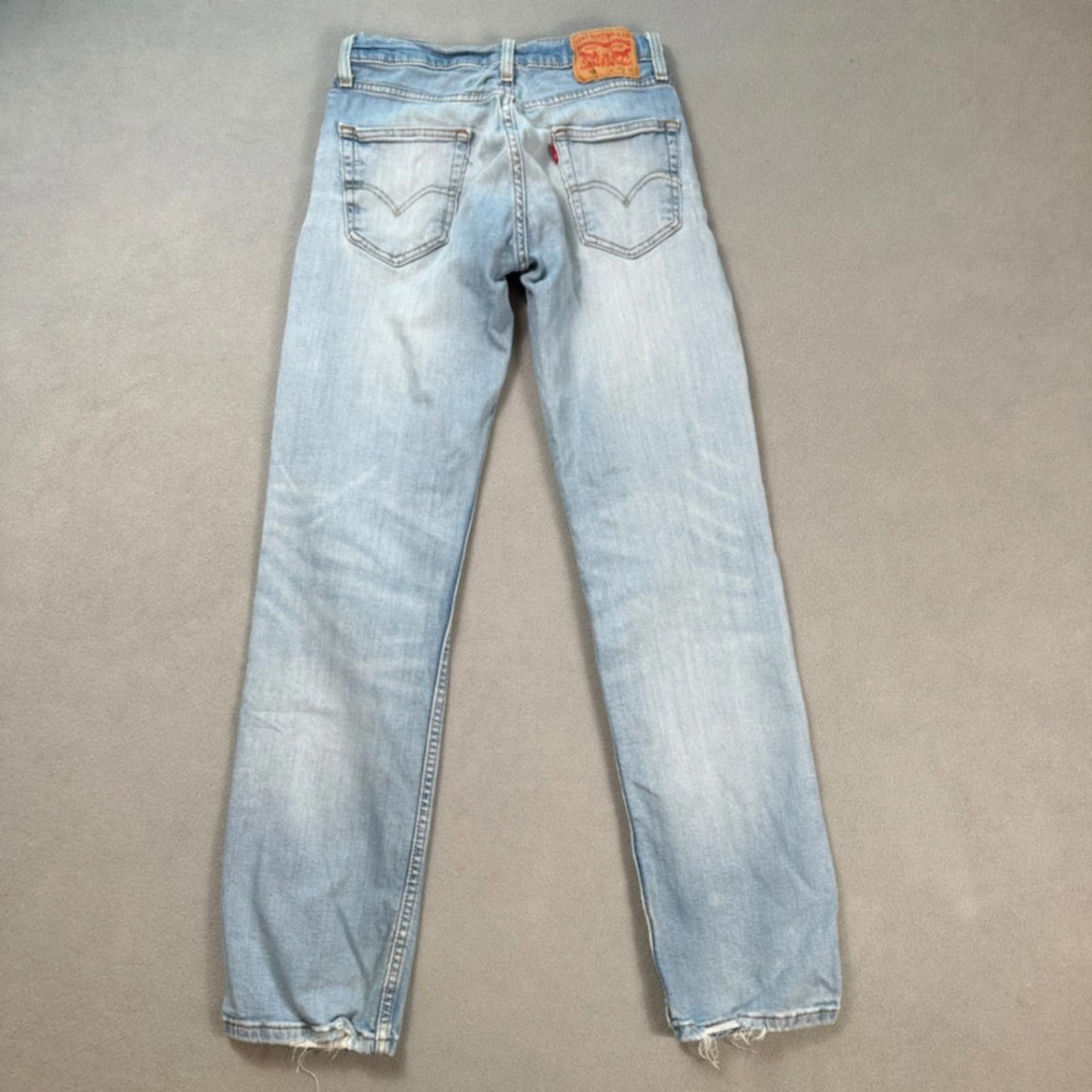 Levi's Levis 514 Mens Jeans 29x32 Blue Straight Fit Light Wash Size US 29 - 2 Thumbnail