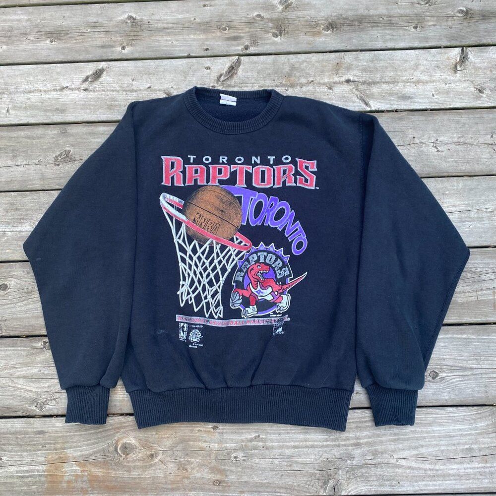NBA × Vintage Vintage 1994 Waves NBA Toronto Raptors Sweatshirt Hoodie Sw Size US M / EU 48-50 / 2 - 3 Thumbnail