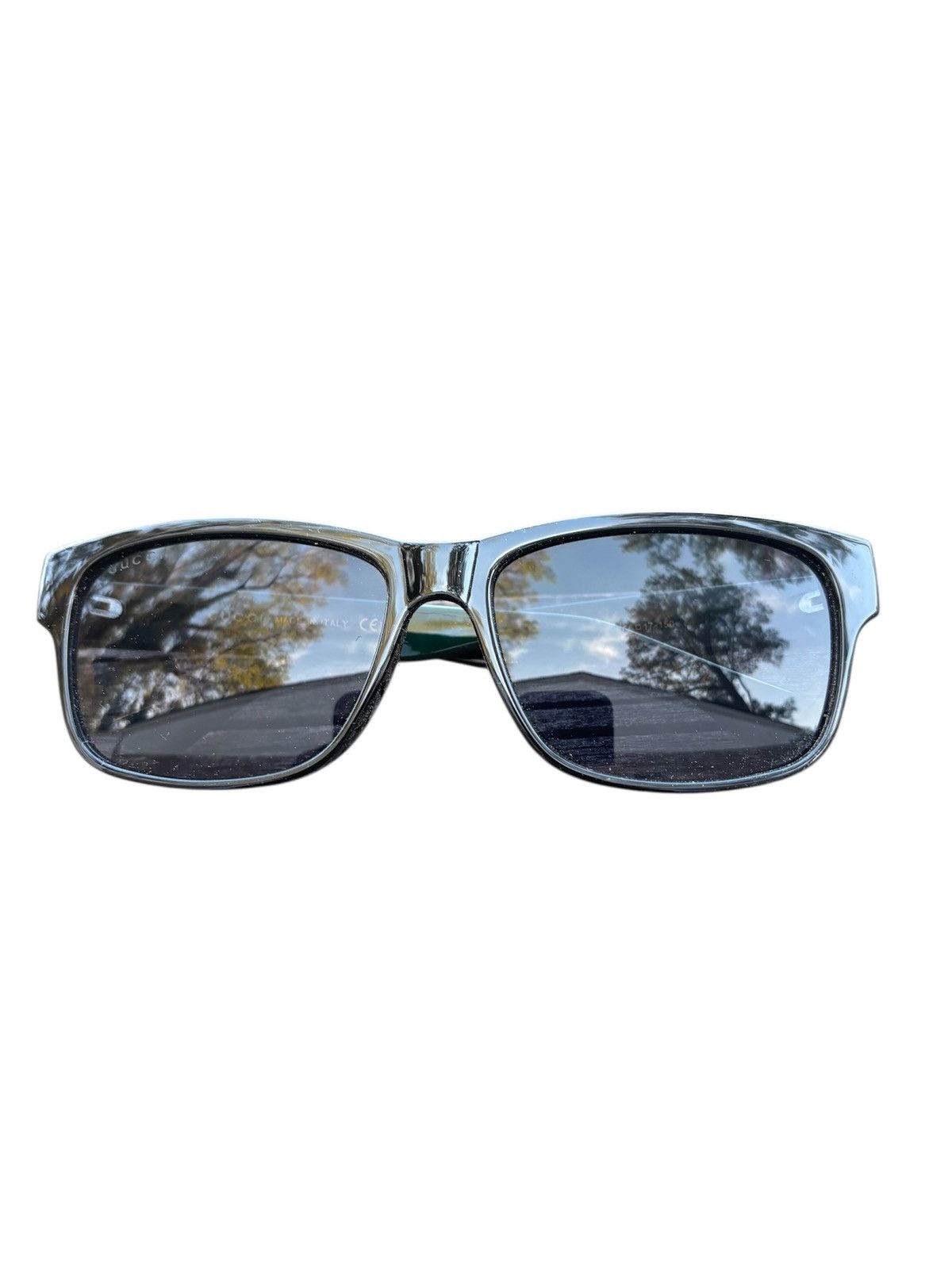 Gucci NEW Gucci Grey and Black Rectangular Sunglasses Size ONE SIZE - 6 Thumbnail
