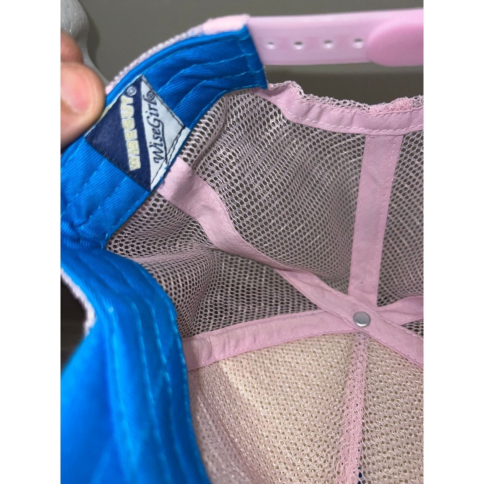 Vintage Y2K Von B*tch Blue Pink Trucker Hat Designer Spoof 2000s OS Size ONE SIZE - 8 Thumbnail
