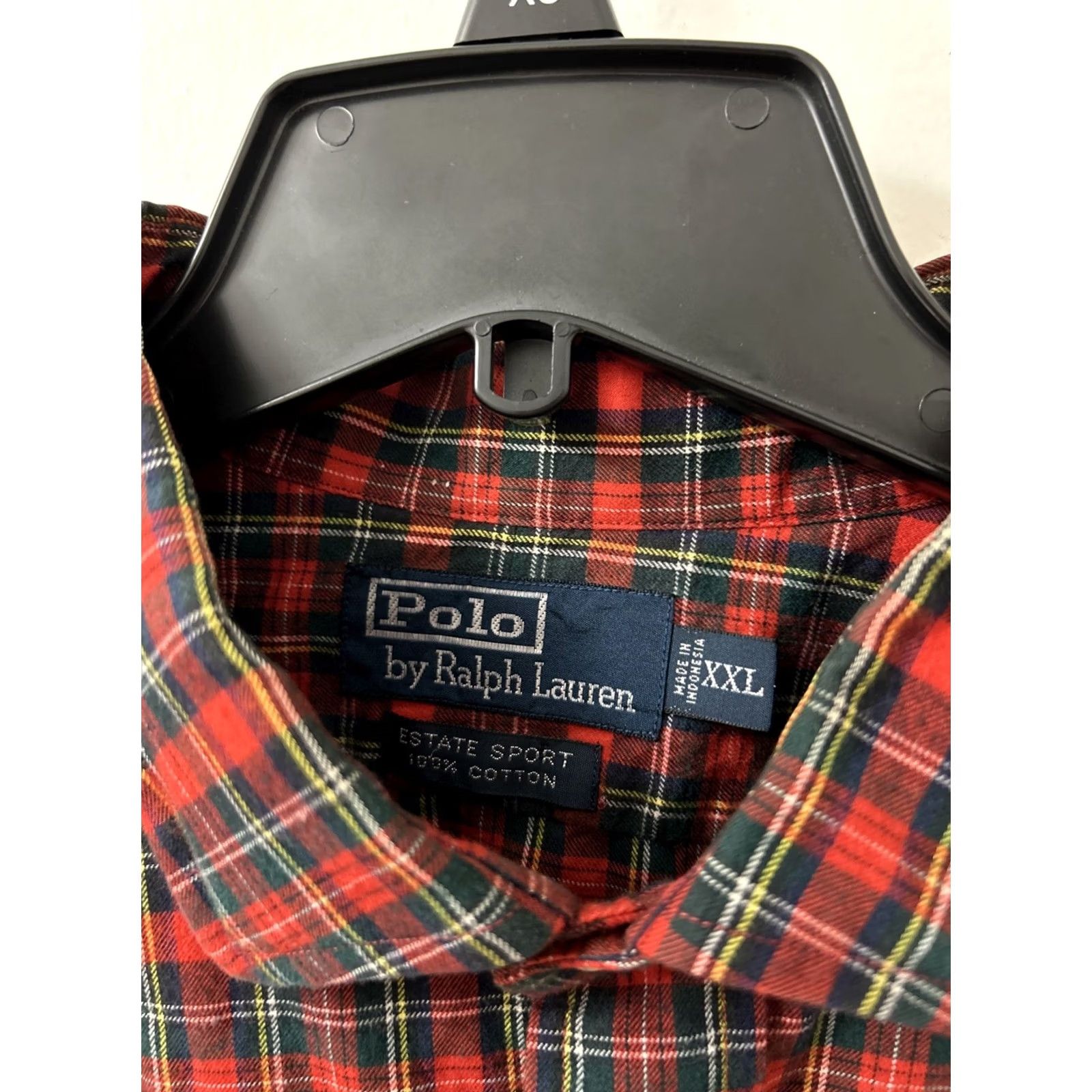 Polo Ralph Lauren Polo Ralph Lauren Estate Sport Shirt Mens 2XL Red Plaid Button-Up Long Sleeve Cotton Casual Shirt Mens Size US XXL / EU 58 / 5 - 7 Thumbnail