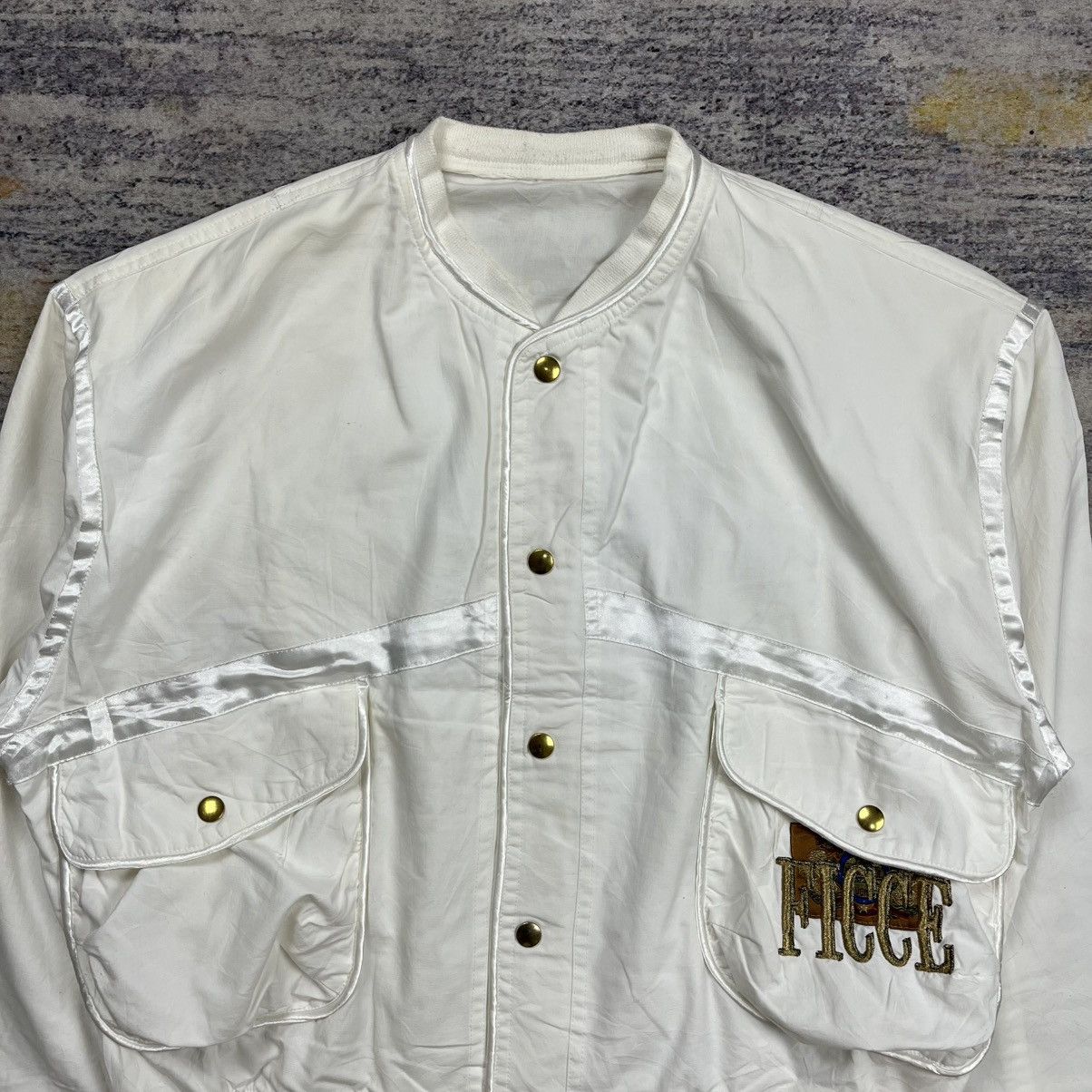 Yoshiyuki Konishi Vintage 90s Ficce yoshiyuki konishi embroidery bomber jacket Size US M / EU 48-50 / 2 - 3 Thumbnail