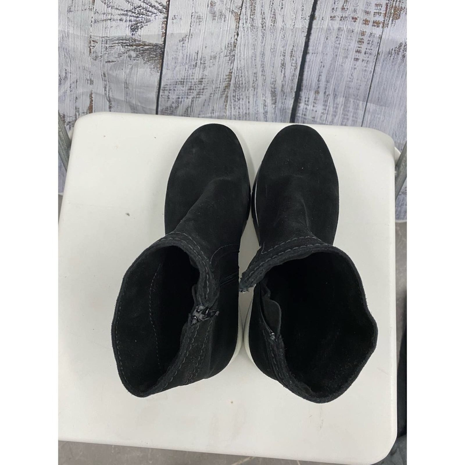 Other La Canadienne Nikola Suede Sneaker Booties Black 8 M Size US 8 / IT 38 - 8 Thumbnail