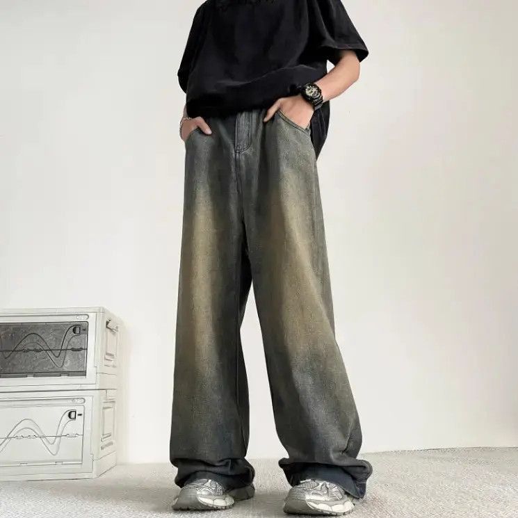 Japanese Brand Straight leg micro flared casual jeans Size US 34 / EU 50 - 4 Thumbnail