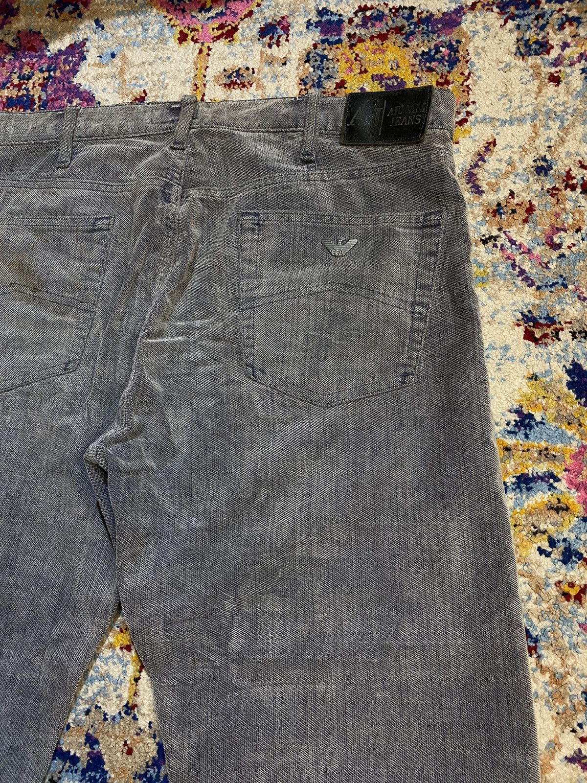Giorgio Armani Giorgio Armani Fiocchi Snaps Grey Cotton Denim Jeans W36 Size US 36 / EU 52 - 4 Thumbnail