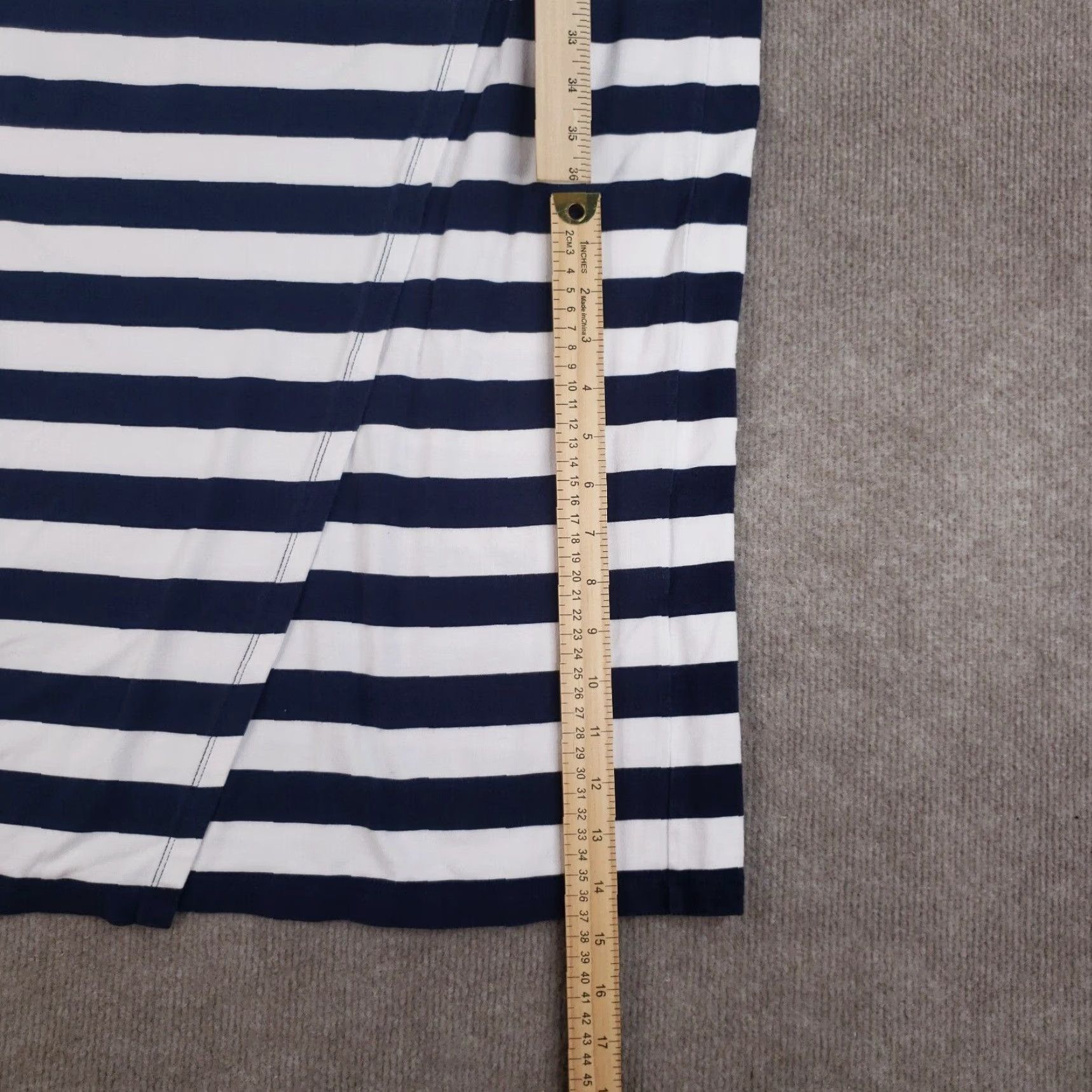 Brooks Brothers Womens Brook Brothers Maxi Dress Extra Large XL Blue White Striped Belted Half Wrap Size XL / US 12-14 / IT 48-50 - 5 Thumbnail