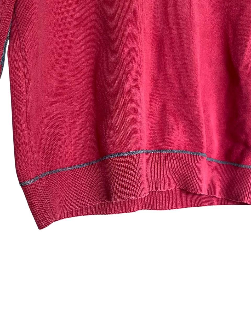 Burberry Burberry Brit cotton knit sweater red nova check elbow patch Size US S / EU 44-46 / 1 - 9 Thumbnail