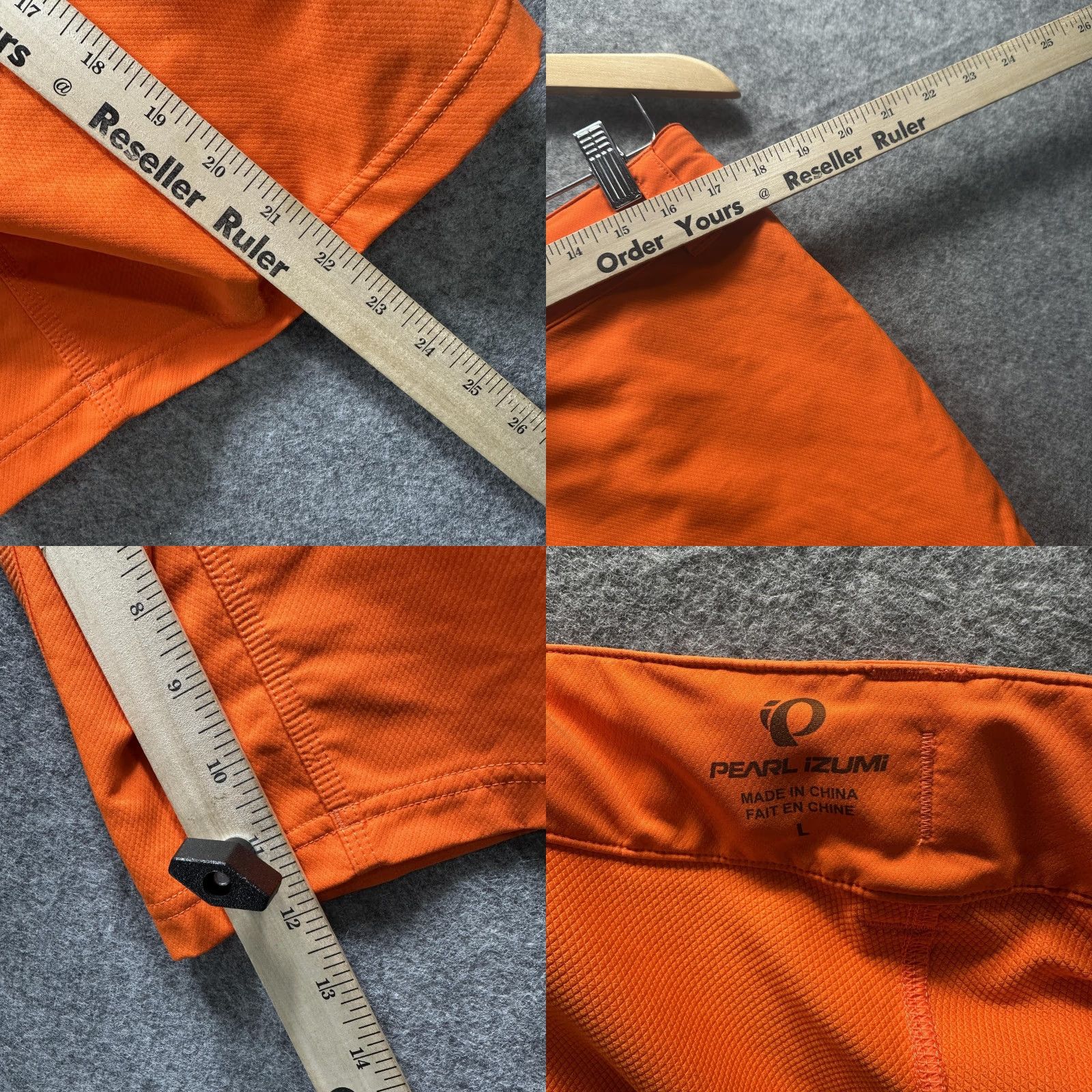 PEARL iZUMi Pearl Izumi Shorts Mens L Orange Biker Cycling Quick Dry Zip Pocket Trail Size US 33 - 10 Thumbnail