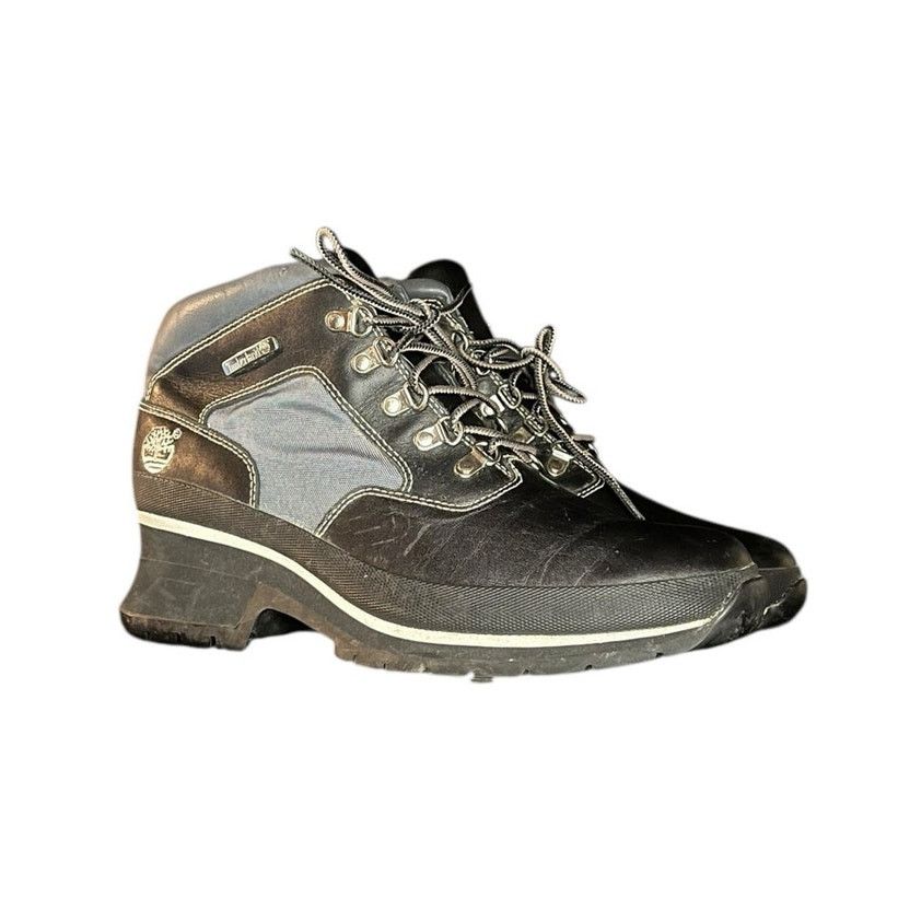 Timberland Timberland Euro Hiker Y2K Heeled Boots W8.5 Black Leather Size US 8.5 / IT 38.5 - 3 Thumbnail