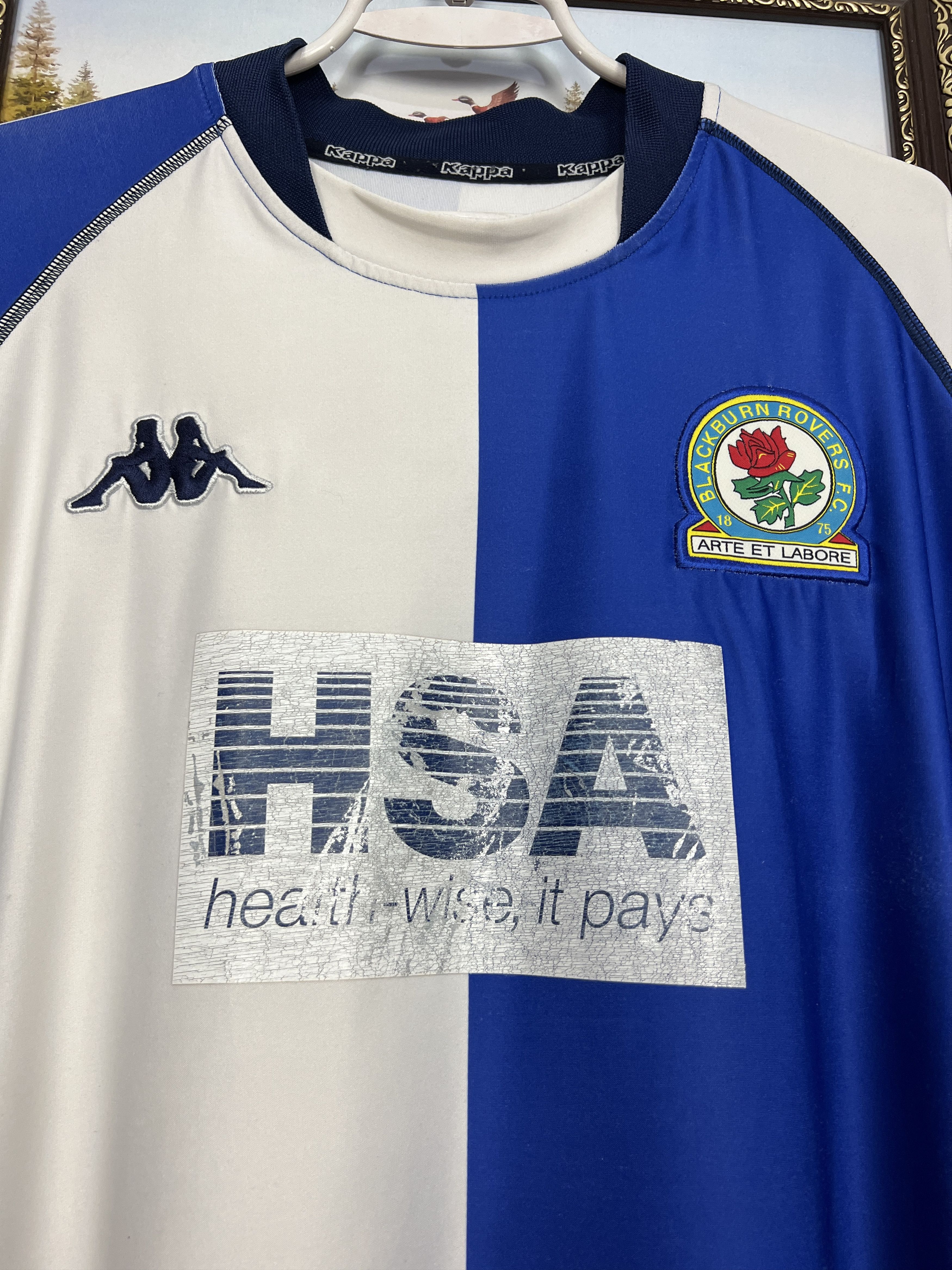 Kappa Blackburn Rovers Home football shirt 2003 #10 Jansen Kappa Size US XXL / EU 58 / 5 - 7 Thumbnail