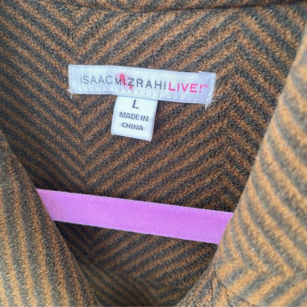 Isaac Mizrahi Isaac Mizrahi LIVE Asymmetrical Zip Herringbone Jacket Sz L Size L / US 10 / IT 46 - 5 Thumbnail