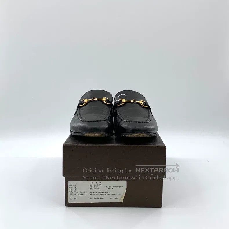 Gucci Gucci Black horse buckle leather casual flat sole shoes Size US 5.5 / IT 35.5 - 8 Thumbnail
