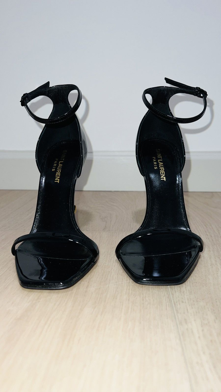 Yves Saint Laurent SAINT LAURENT Opyum embellished patent-leather sandals 38.5 Size US 8.5 / IT 38.5 - 16 Thumbnail