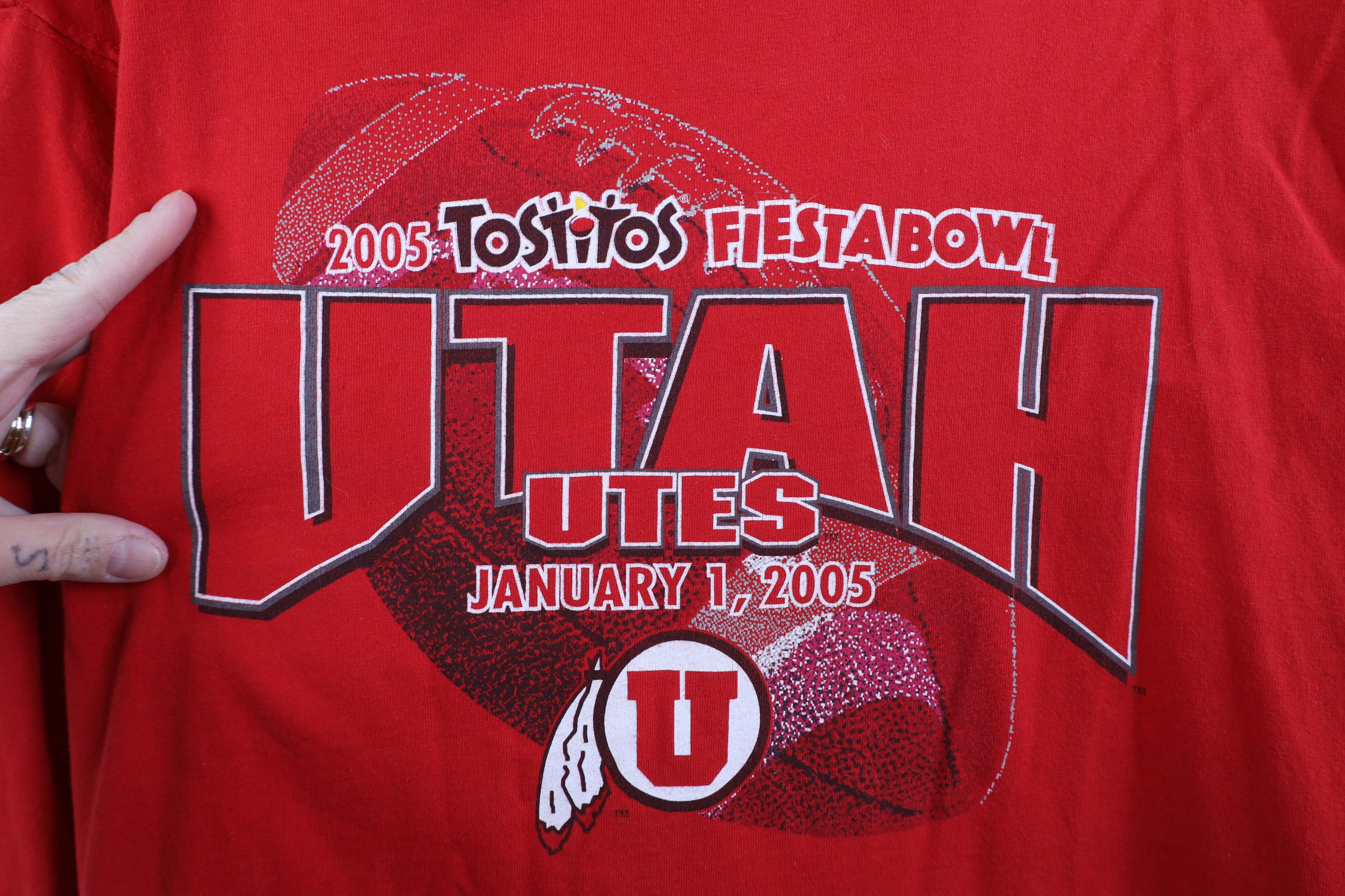 Starter Vintage Starter Bowl University of Utah Football T-Shirt Red Size US XL / EU 56 / 4 - 4 Thumbnail