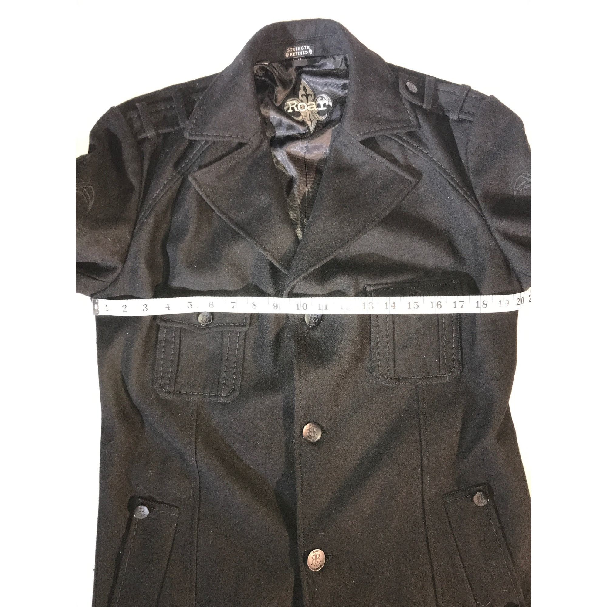 Roar Roar Inspire Men's Black Wool Blend Jacket With Embroidery Size US M / EU 48-50 / 2 - 7 Thumbnail