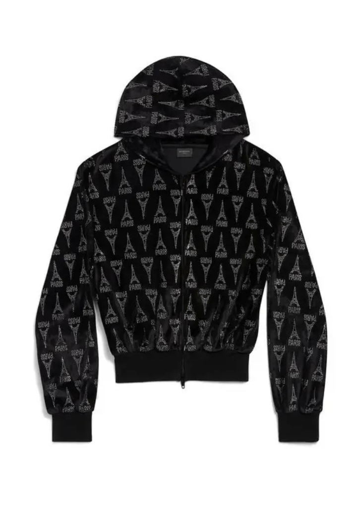 Balenciaga Balenciaga Turn Logo Wide Fit Zip-Up Hoodie 5 | Grailed