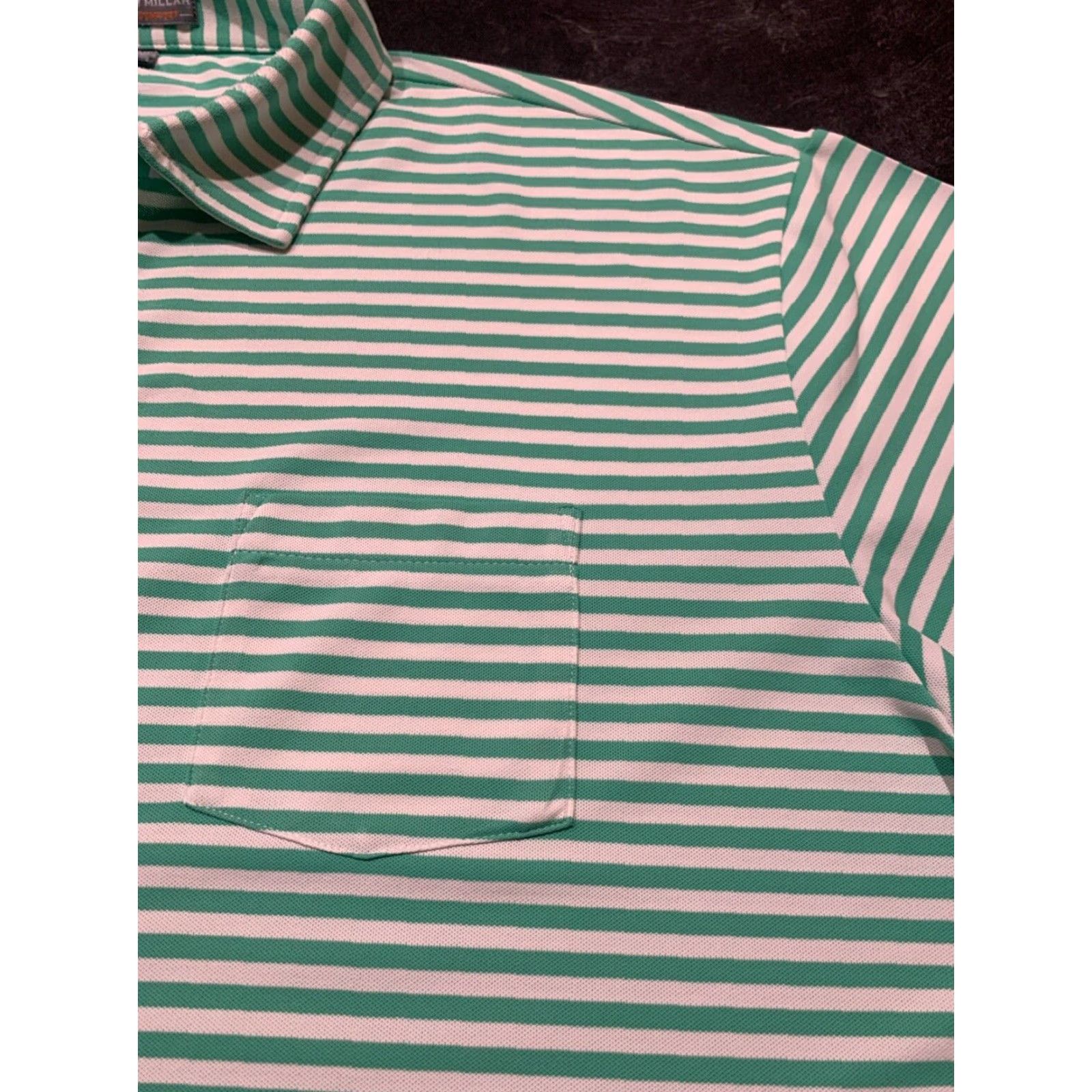 Peter Millar VINTAGE Peter Millar Summer Comfort Polo Shirt Men 2XL Golf Green White Multi Summer Size US XXL / EU 58 / 5 - 4 Thumbnail