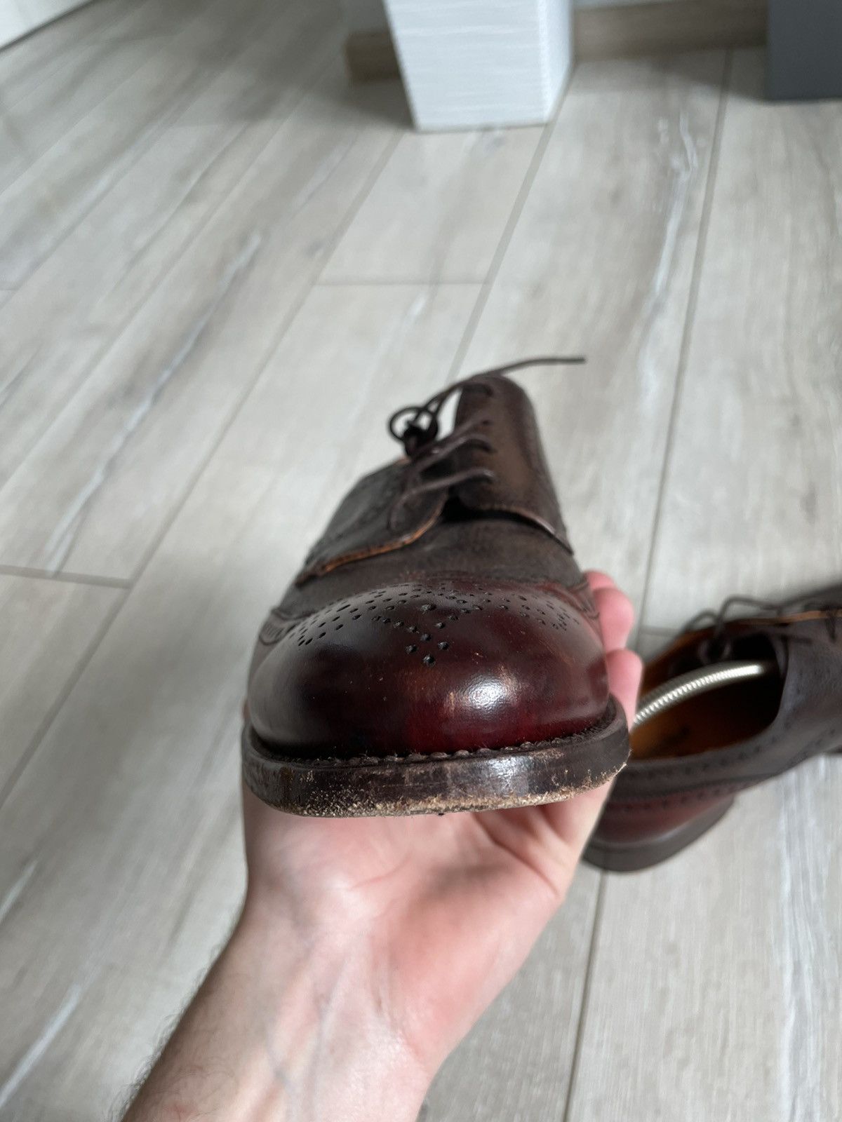Designer × Leather × Vintage CORDWAINER WRIGHT ARCH PRESERVER BROWN LEATHER BROGUE Size US 9.5 / EU 42-43 - 11 Thumbnail
