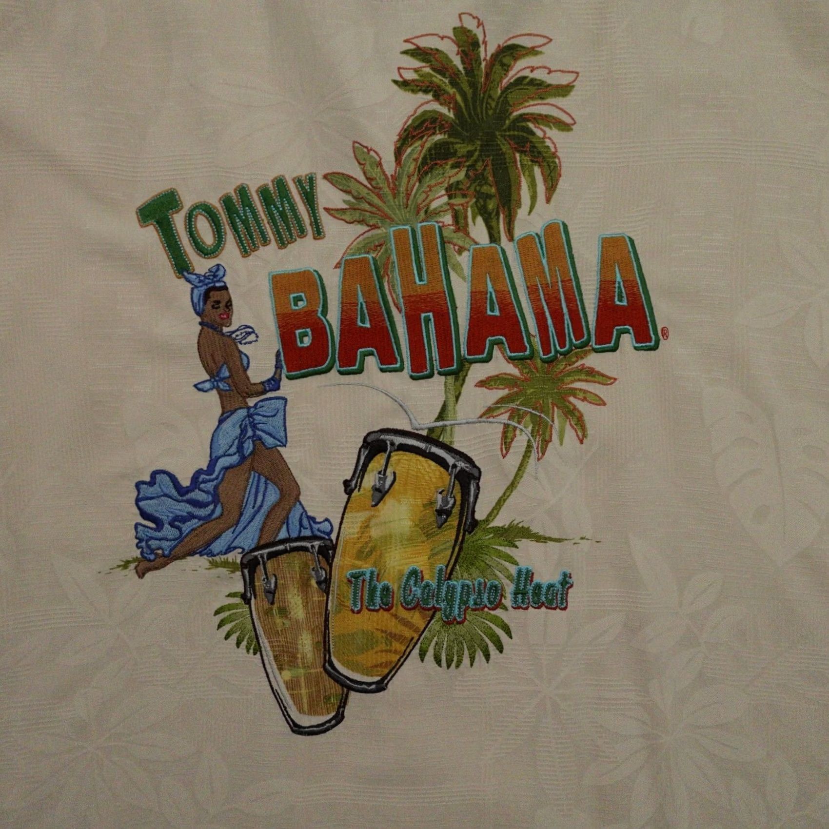 Tommy Bahama Tommy Bahama Shirt XL Beige Silk The Calypso Heat Camp Shirt Men Size US XL / EU 56 / 4 - 2 Thumbnail