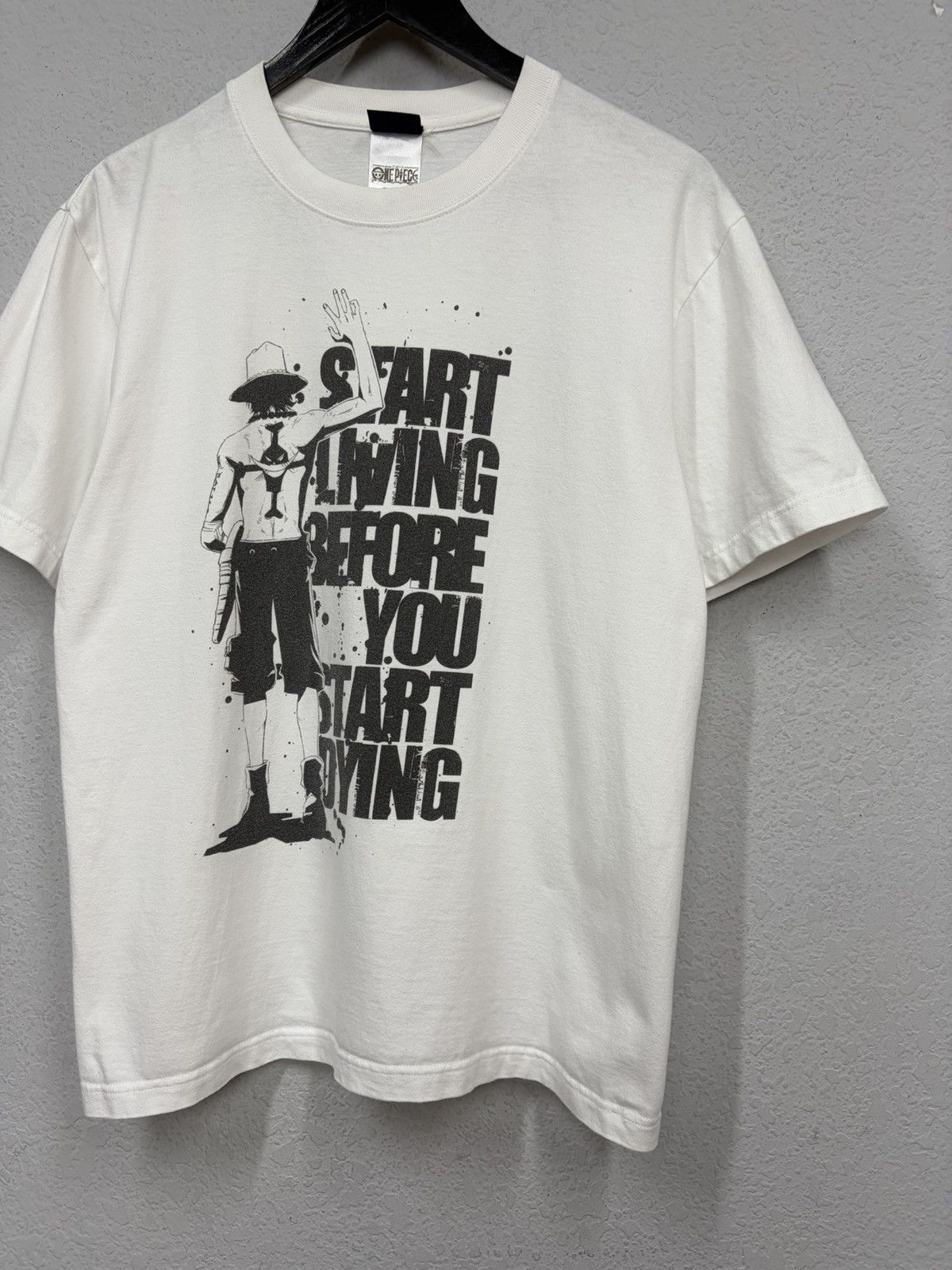 Anime Vintage One Piece Monkey D. Luffy “Start Living Before” Tee Size US L / EU 52-54 / 3 - 3 Thumbnail