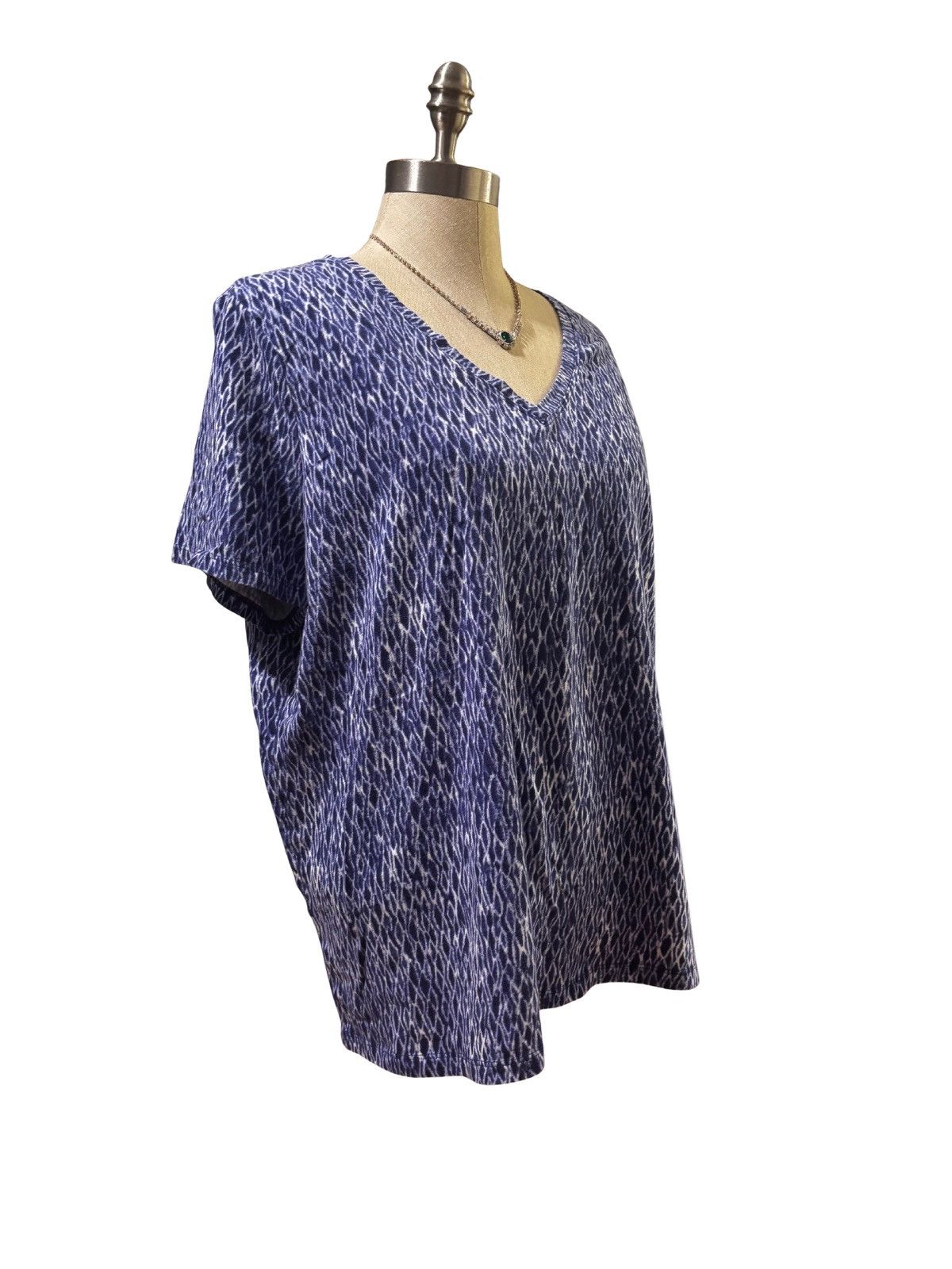 Michael Kors Women’s blue V-neck Top.wt5200 Size XXL / US 16-18 / IT 52-54 - 10 Thumbnail