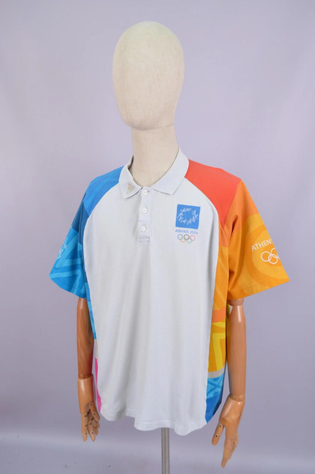 Adidas Athens 2004 Olympic Games Polo Shirt Adidas T Shirt Size XL Size US XL / EU 56 / 4 - 6 Thumbnail