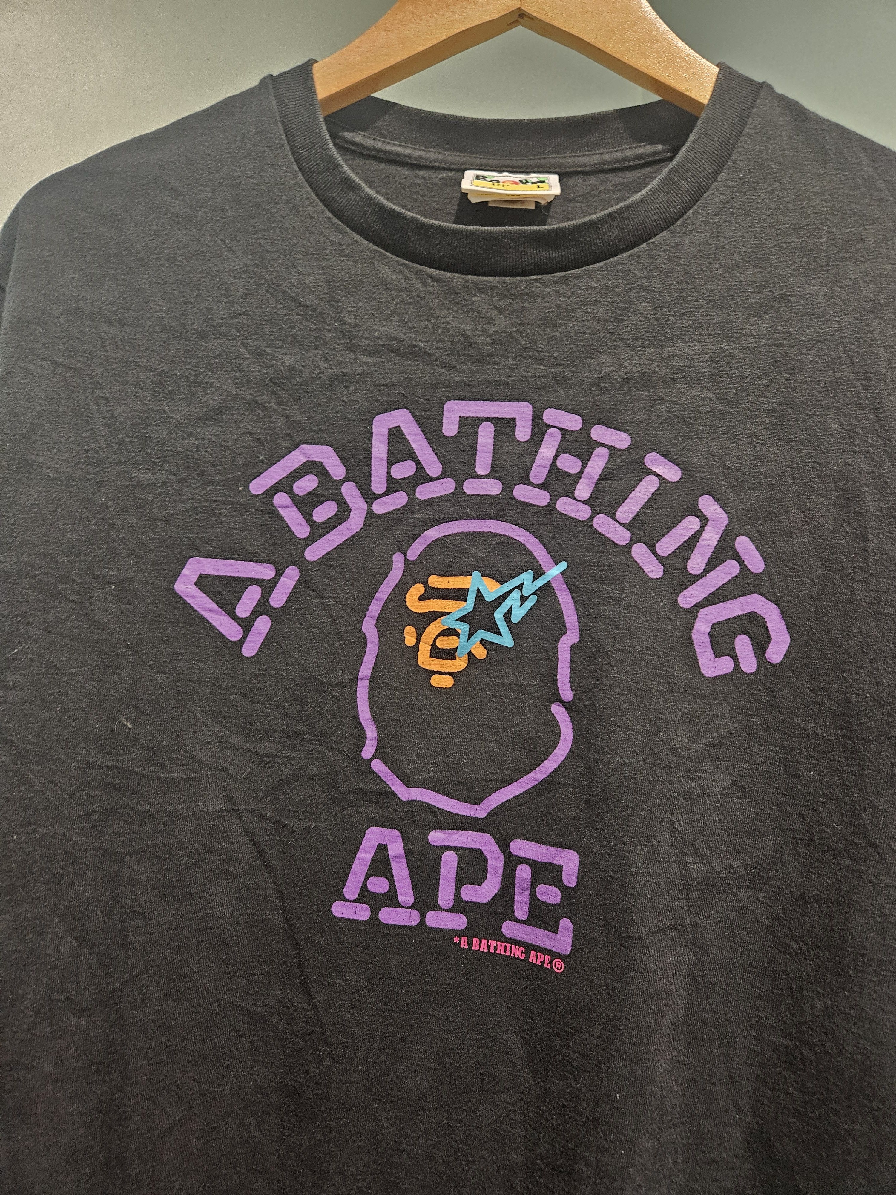 Bape Neon Sign College Logo Black T Shirt Size US L / EU 52-54 / 3 - 2 Thumbnail