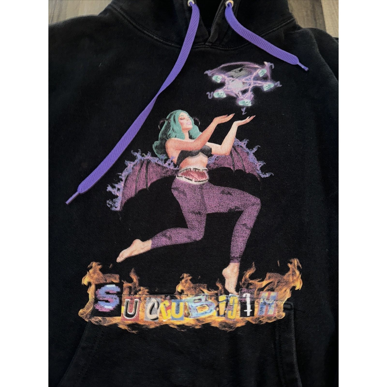 Band Tees × Japanese Brand Anime Succubicity Hoodie Black L 24x26 Heavyweight Succubis Size US L / EU 52-54 / 3 - 2 Thumbnail