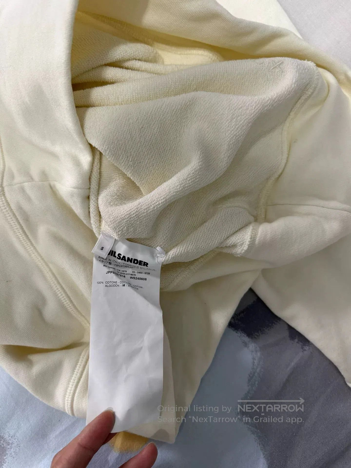 Jil Sander Jil Sander Casual Sweatshirt in Soft Cream. Size S / US 4 / IT 40 - 4 Thumbnail