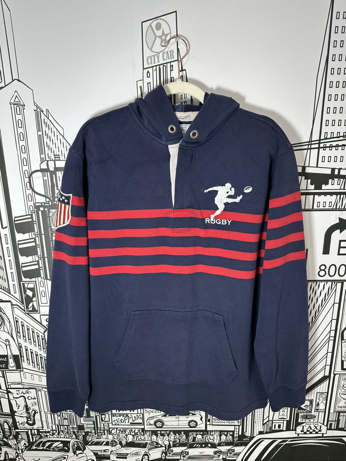 Rugby Ralph Lauren Rugby Ralph Lauren Big Kicker USA Rugby Hoodie Navy L Size US L / EU 52-54 / 3 - 1 Thumbnail