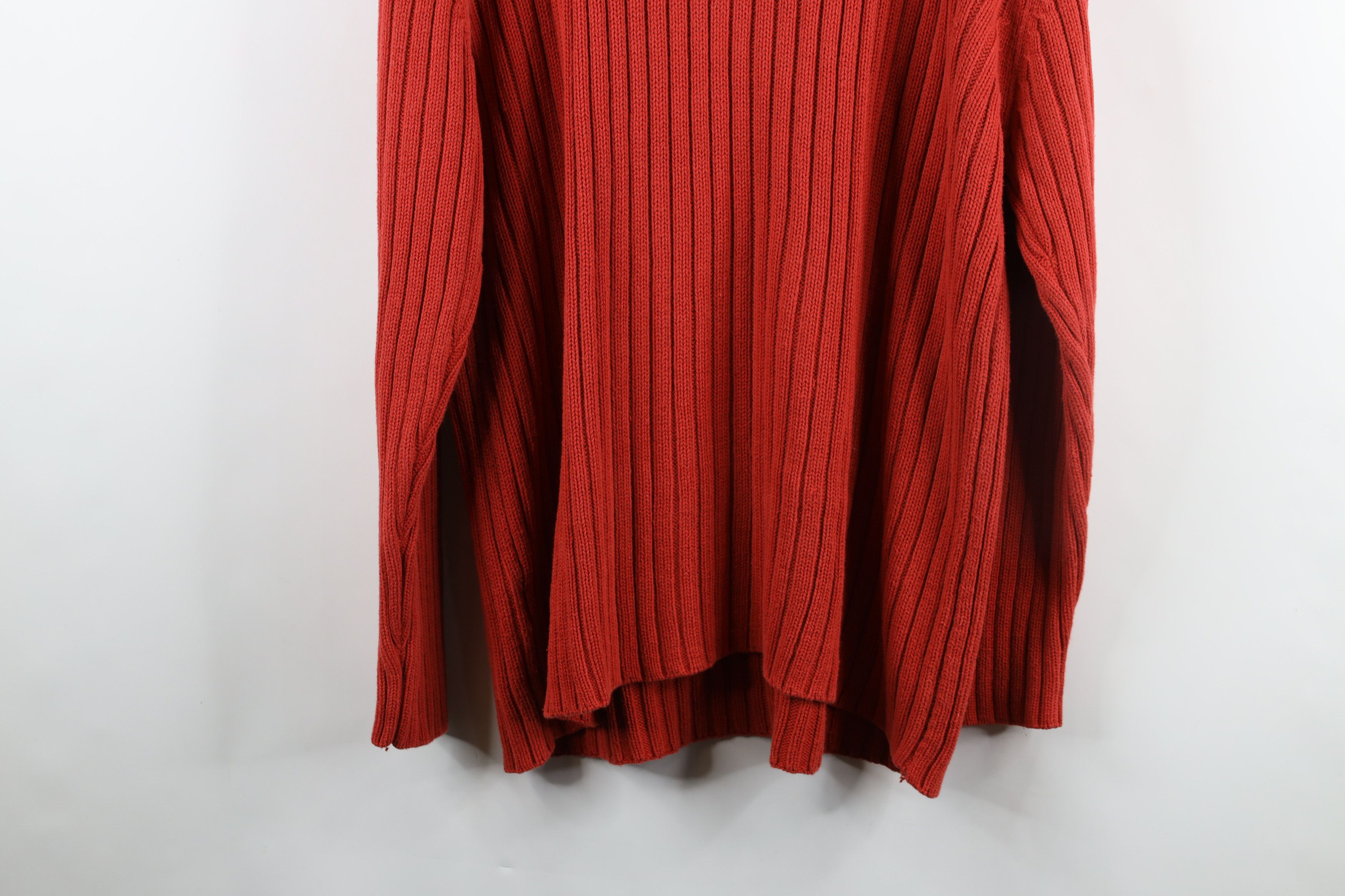Vintage Vintage 90s Streetwear Cotton Ribbed Knit Sweater Orange Size US XL / EU 56 / 4 - 9 Thumbnail