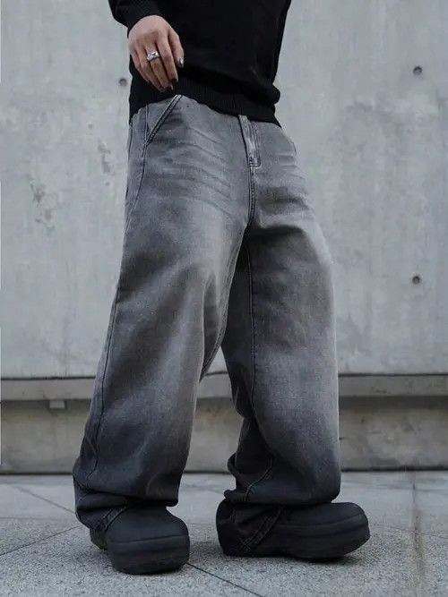 Japanese Brand Kubota x Mako Skater Washed Drip Baggy Denim Jeans Size US 32 / EU 48 - 4 Thumbnail